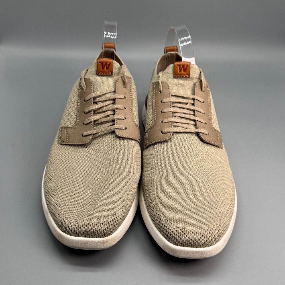 Wolf & Shepherd SwiftKnit Men's 11 Desert Tan Mesh Low Derby Sneakers Shoes - Picture 2 of 8